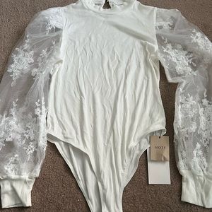 White lace bodysuit